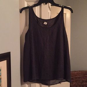 Size 6 gray, lace Jcrew work top